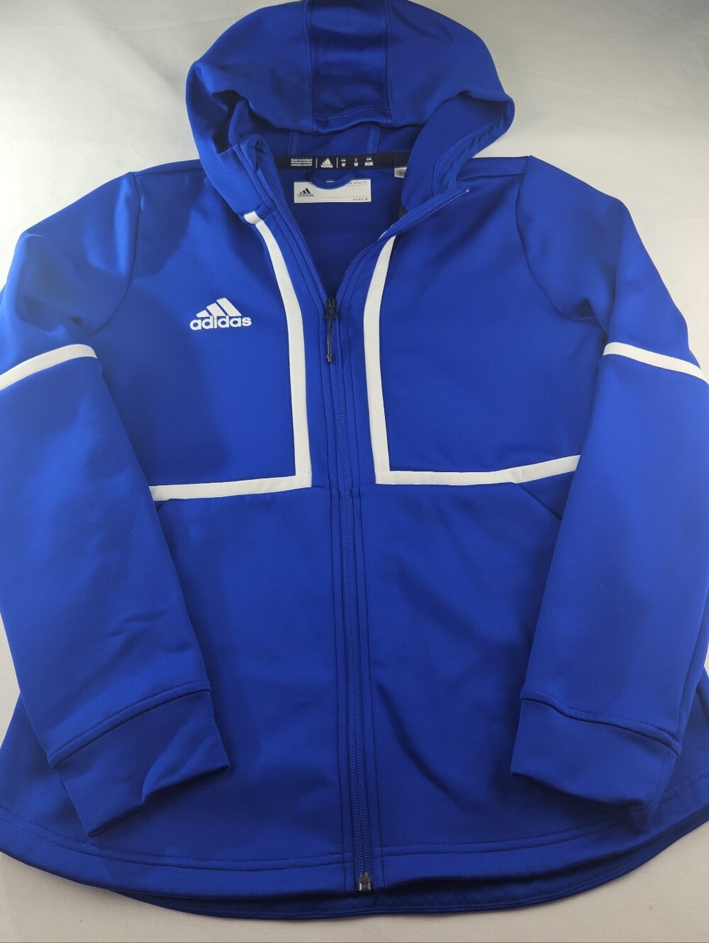 Adidas Under The Lights Women's Royal Blue & White Full Zip Jacket Size Med Tall
